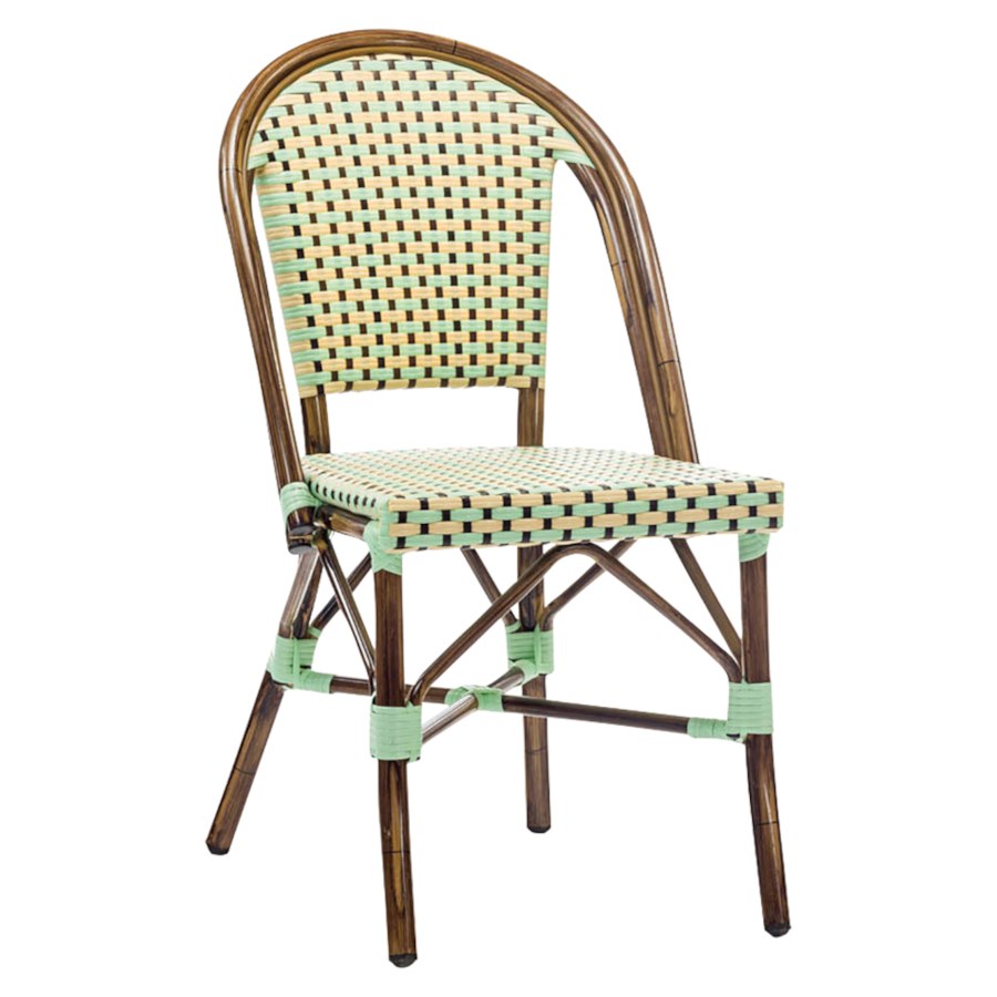 Stol Paris 37, turkos/beige