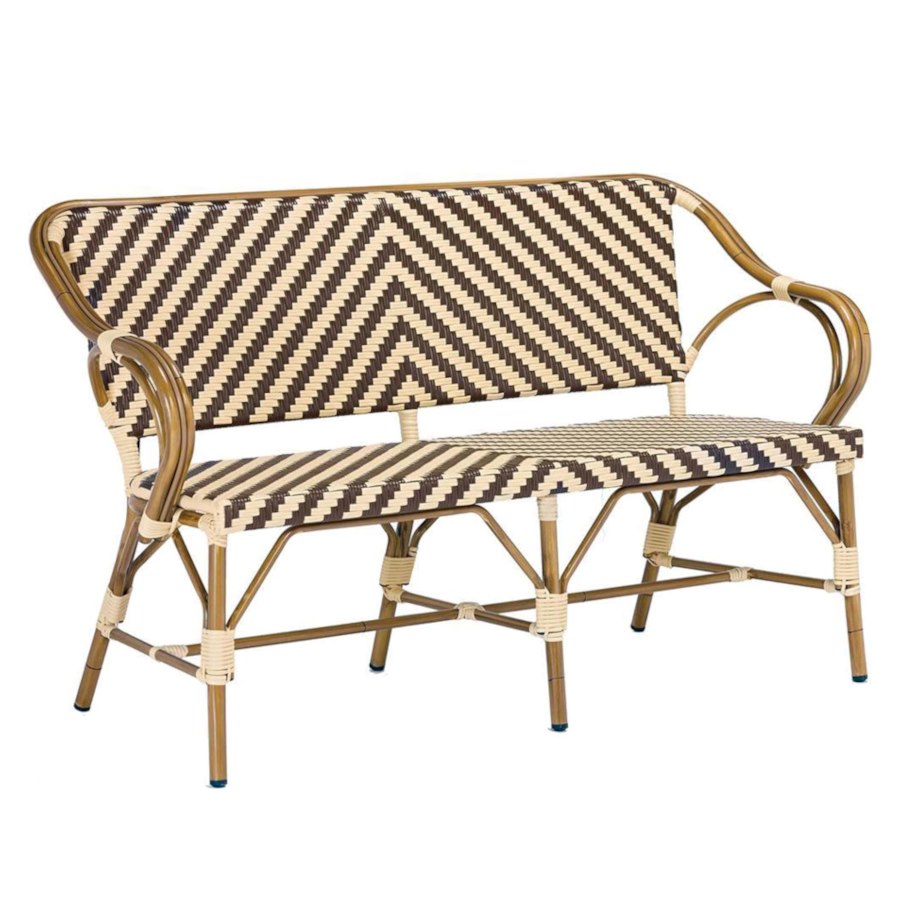 Soffa Paris 31, mörkbrun/beige