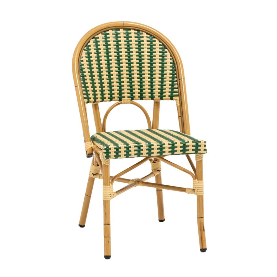 Stol Paris 30, grön/beige