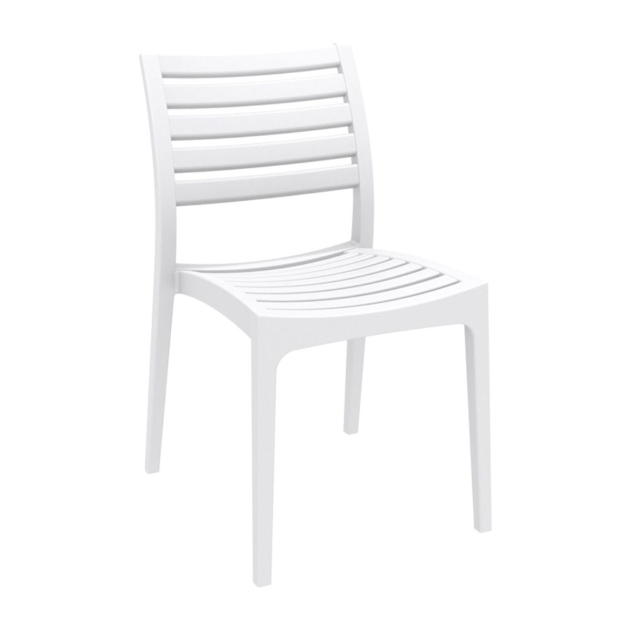 Stol Ares, sh.45 cm, stapelbar, vit