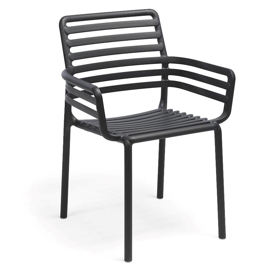 Karmstol Doga, sh.46,5 cm, stapelbar, antracit