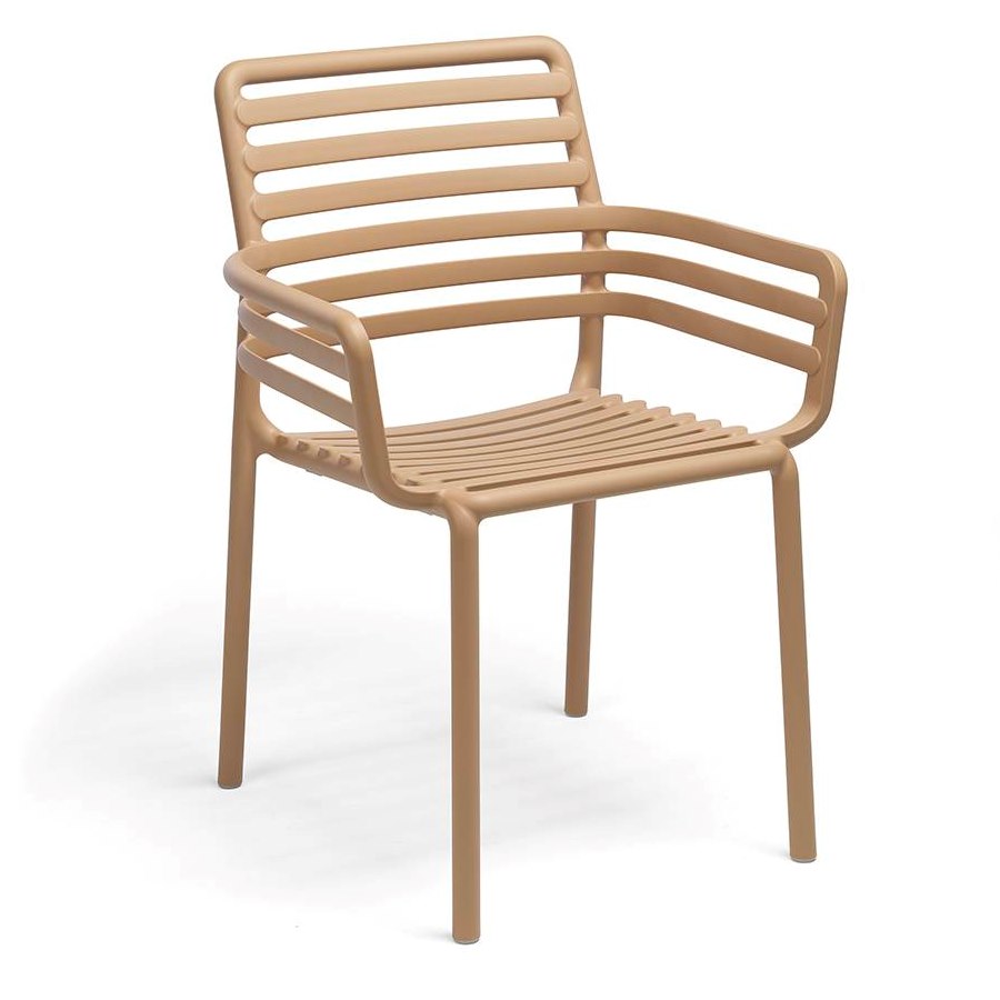 Karmstol Doga, sh.46,5 cm, stapelbar, cappuccino