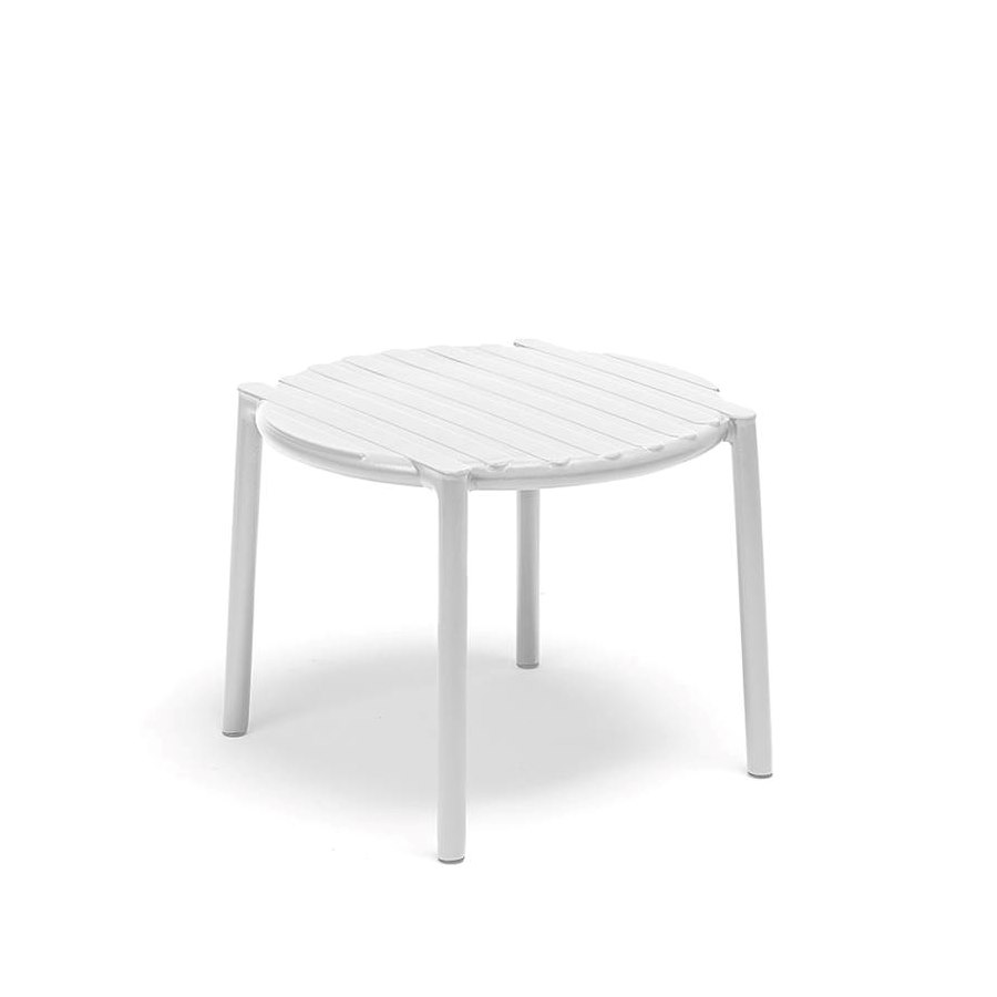 Sidobord Doga, dia 49,5 cm, vit