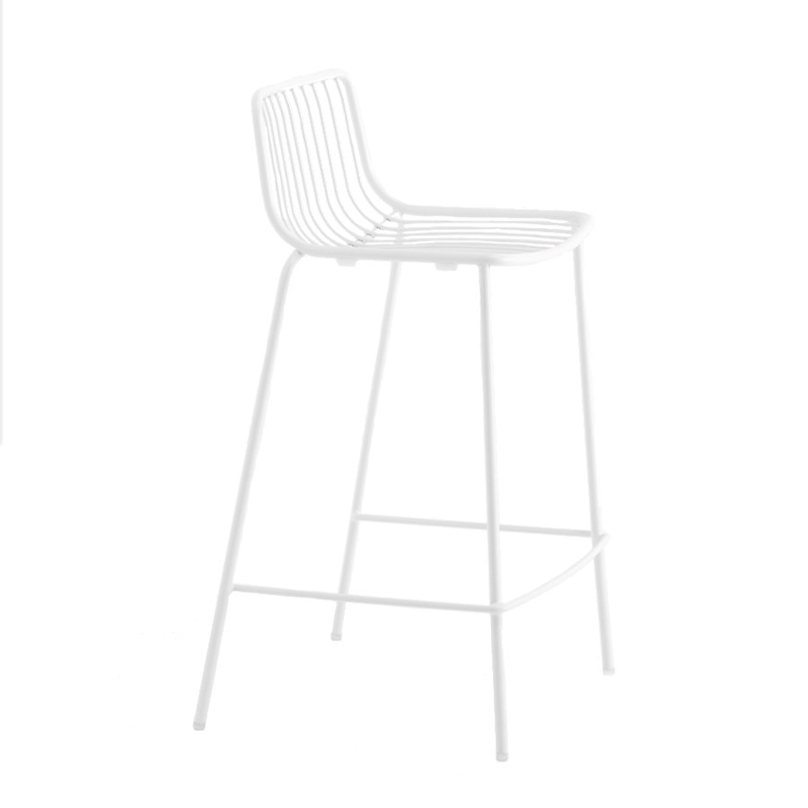 Barstol Nolita 3657, sh.65 cm, stapelbar, vit