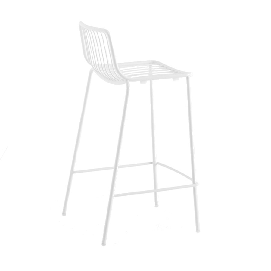 Barstol Nolita 3658, sh.75 cm, stapelbar, vit