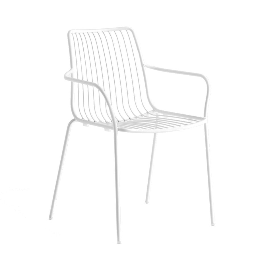 Karmstol Nolita 3656, sh.46,5, stapelbar, vit