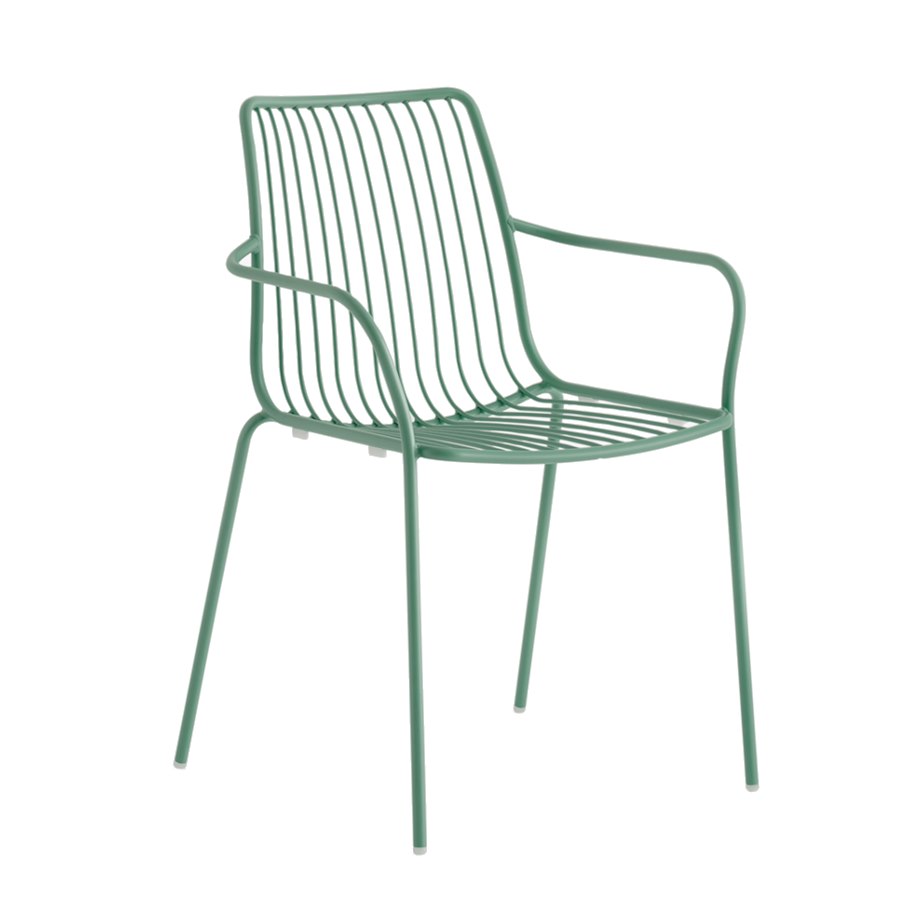 Karmstol Nolita 3656, sh.46,5, stapelbar, mörkgrön