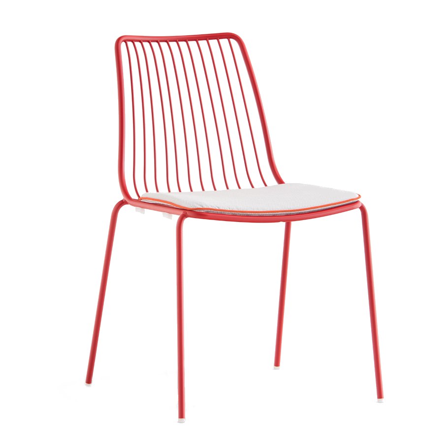 Stol Nolita 3651, sh.46,5 cm, stapelbar, röd