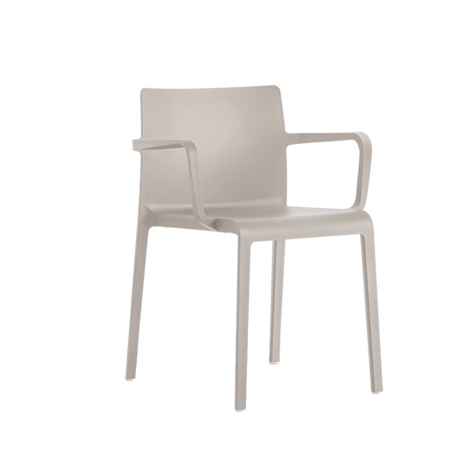 Karmstol Volt 675, sh.46 cm, stapelbar, grå