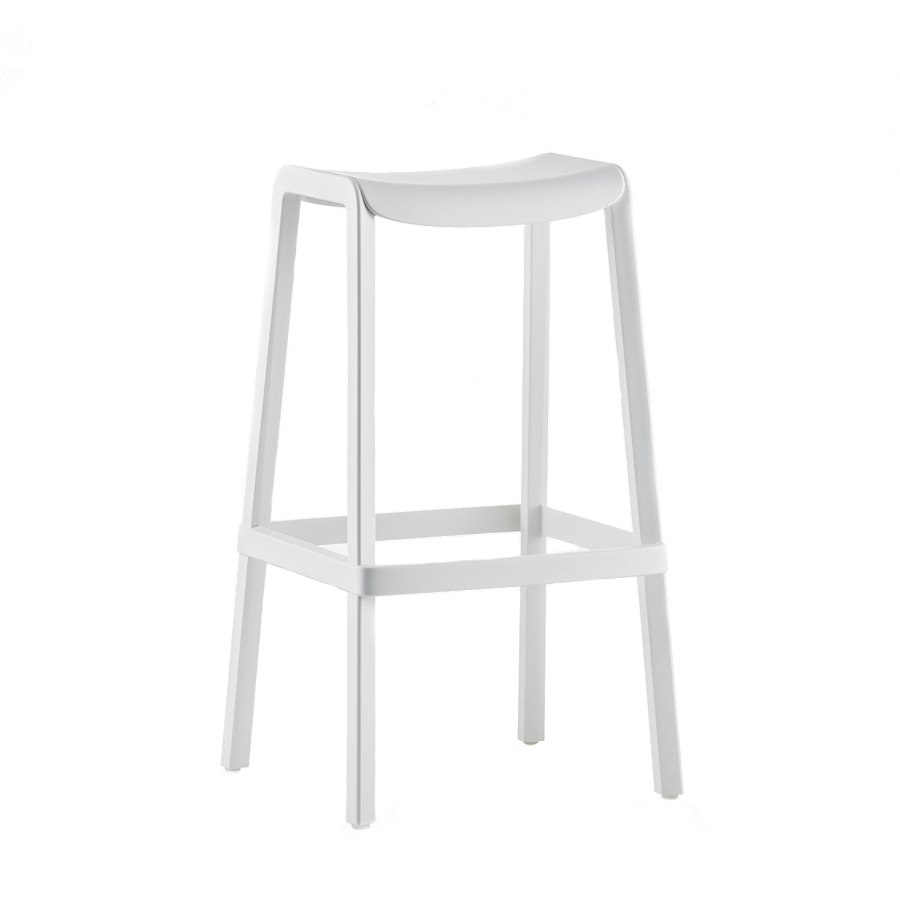 Barpall Dome 268, sh.76 cm, stapelbar, vit
