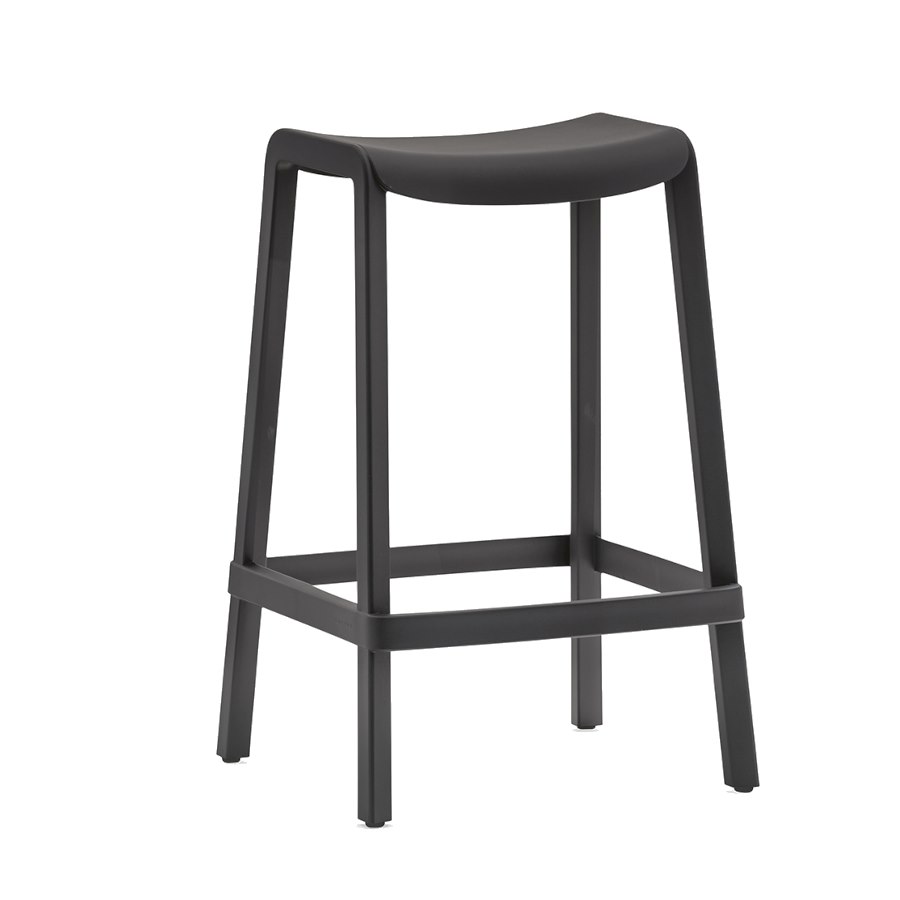 Barpall Dome 267, sh. 65 cm, stapelbar, svart