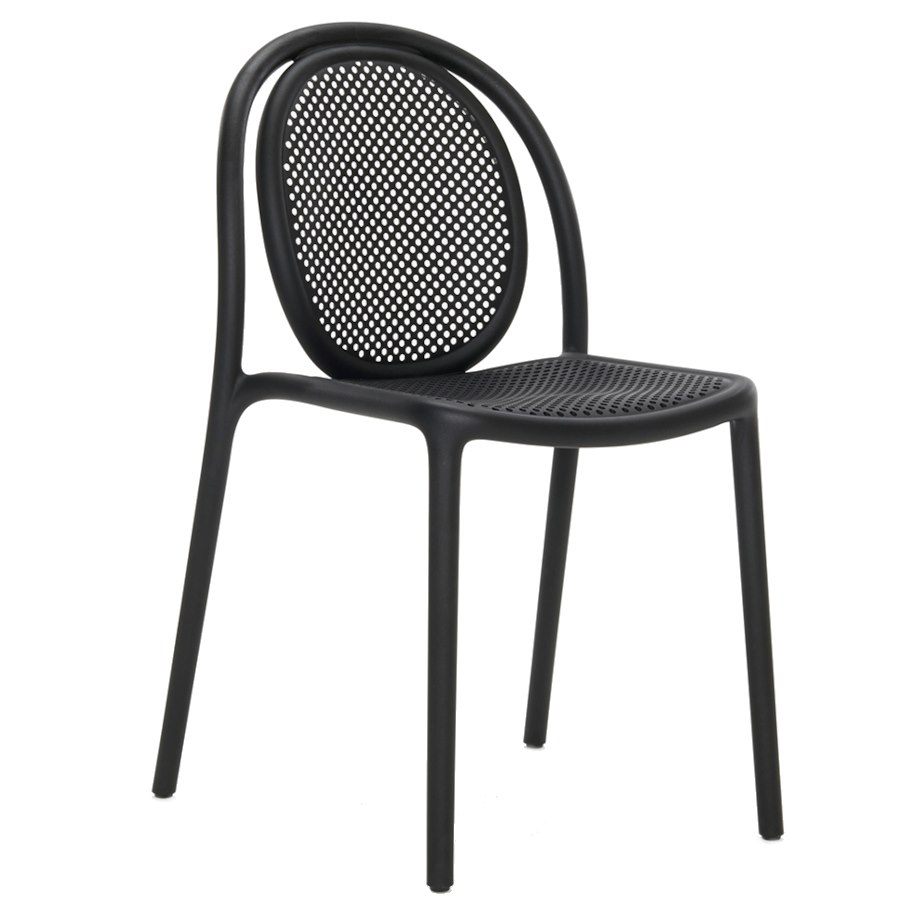 Stol Remind 3730, sh.46 cm, stapelbar, svart
