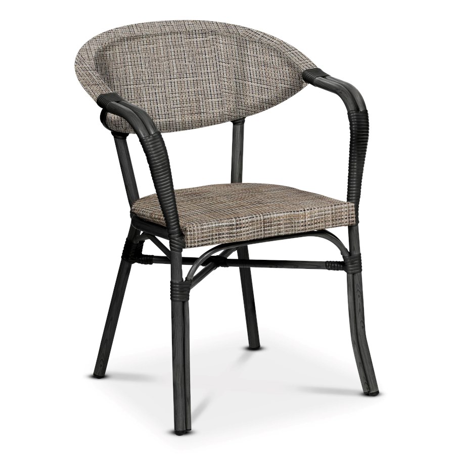 Karmstol Paris Monaco, khaki melange textylene