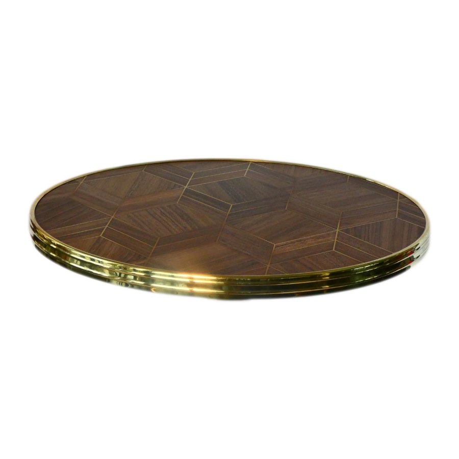 Bordsskiva Bistro exclusive, dia 70, liam guld, mässing