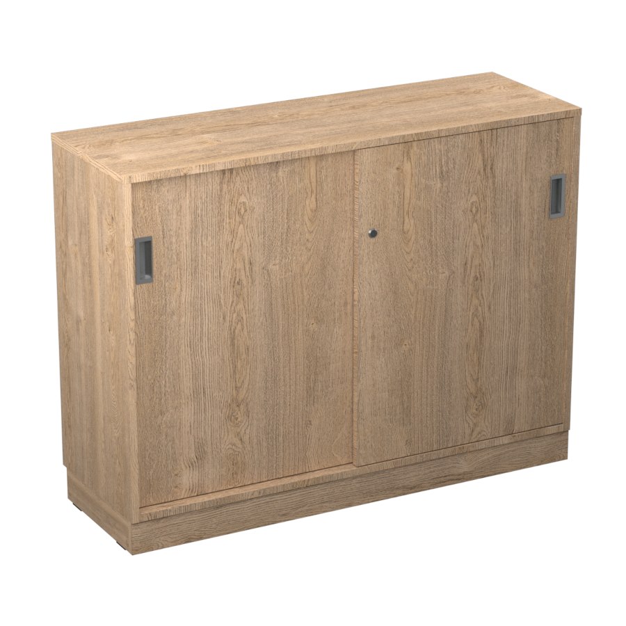 Skjutdörrskåp, 2xA4, 120x91,5x40 cm, Ek/Ek