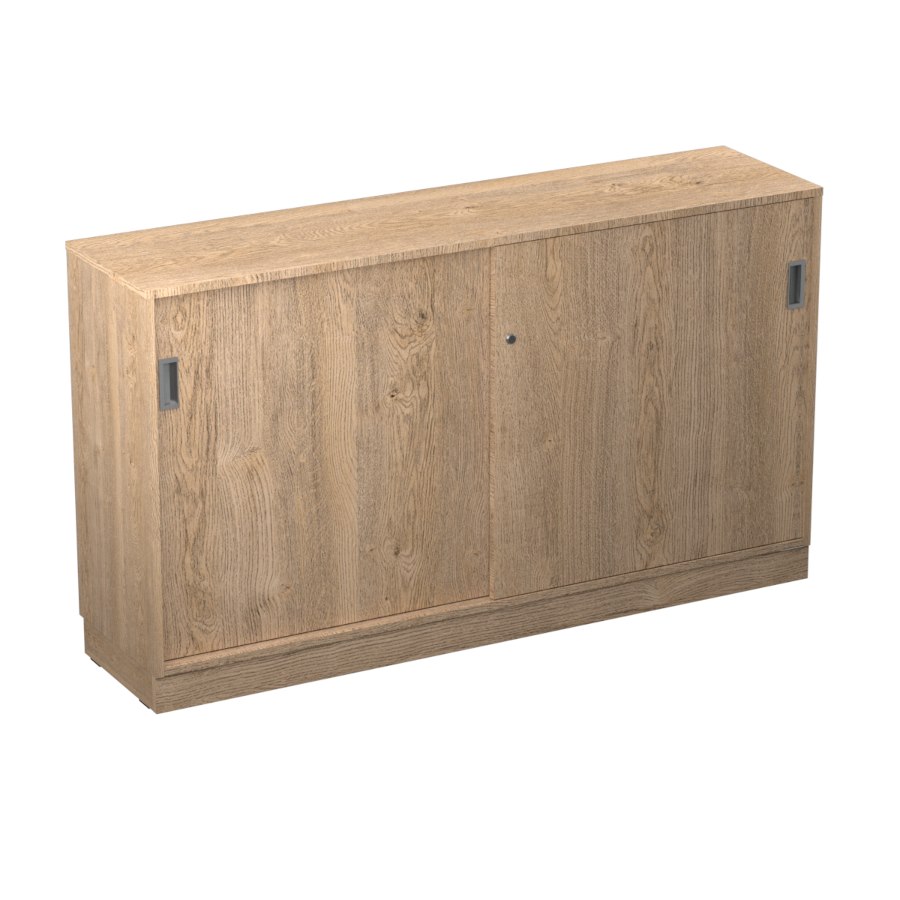 Skjutdörrskåp, 2xA4, 160x91,5x40 cm, Ek/Ek