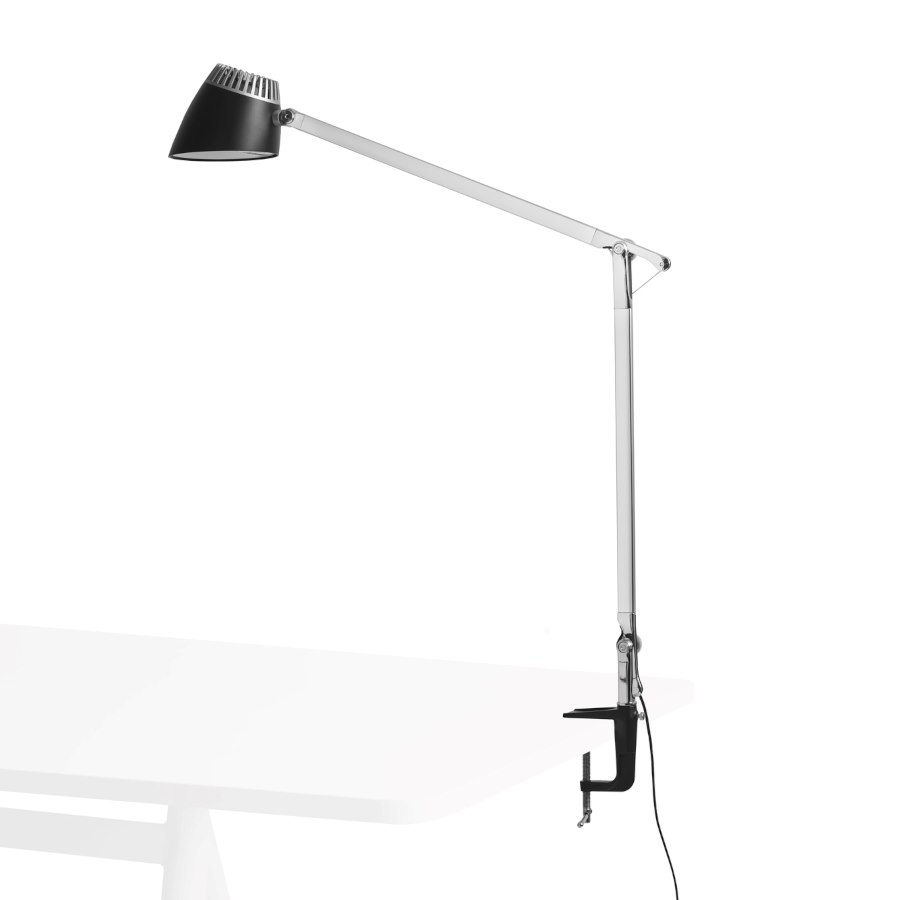 Skrivbordslampa NAPOLI, svart, klämfäste