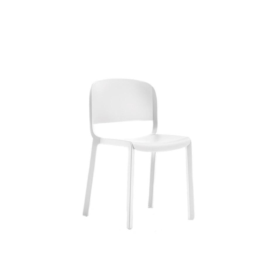 Stol Dome 260, sh.46 cm, stapelbar, vit