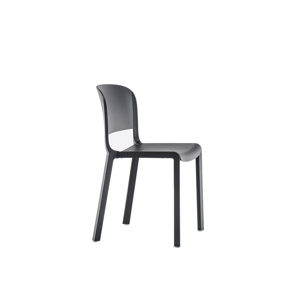 Stol Dome 260, sh.46 cm, stapelbar, svart