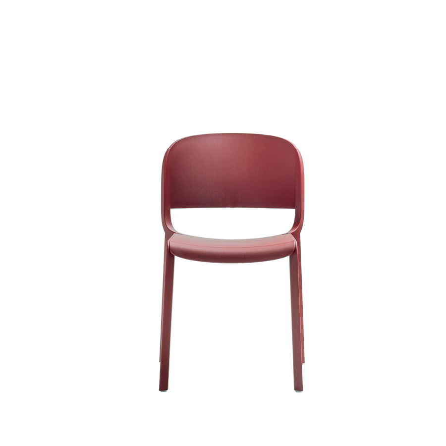 Stol Dome 260, sh.46 cm, stapelbar, vinröd