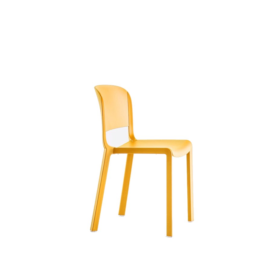 Stol Dome 260, sh.46 cm, stapelbar, gul