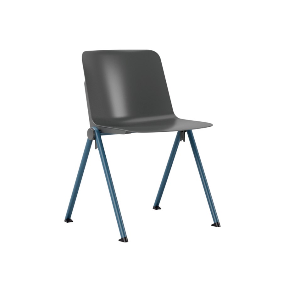 Matilda, mörkgrått skal, blått stativ, mörkgrå sidoplugg