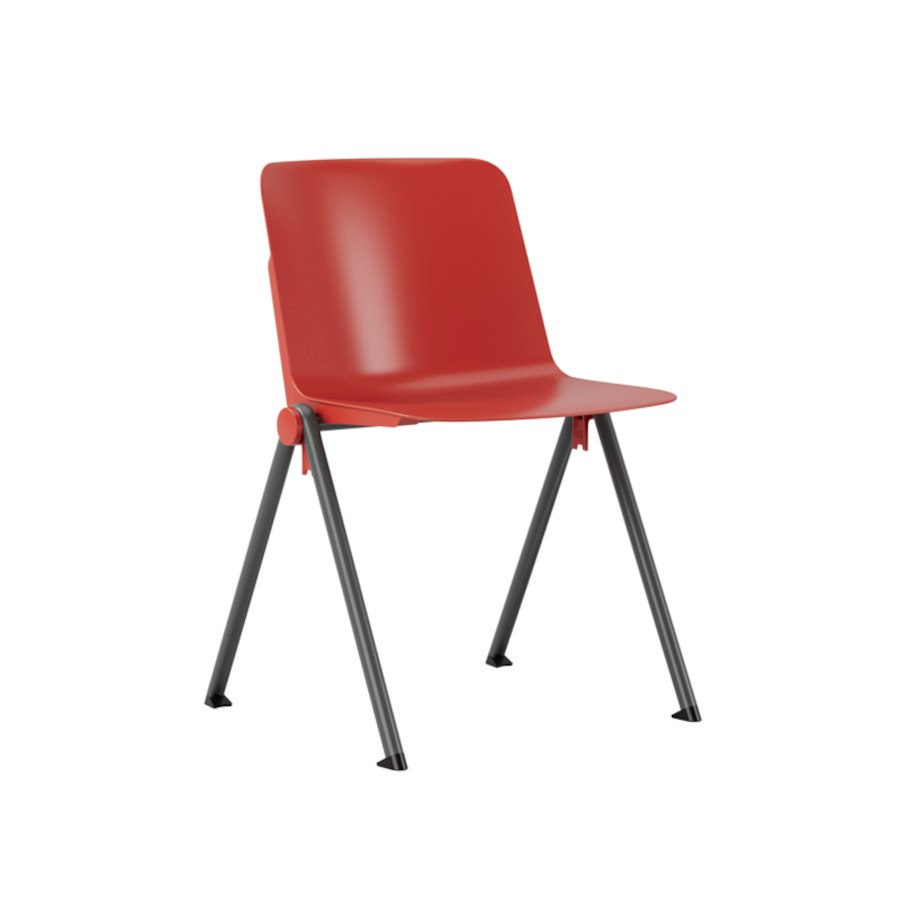 Matilda, tegelrött skal, mörkgrått stativ, tegelröd sidoplugg med koppling