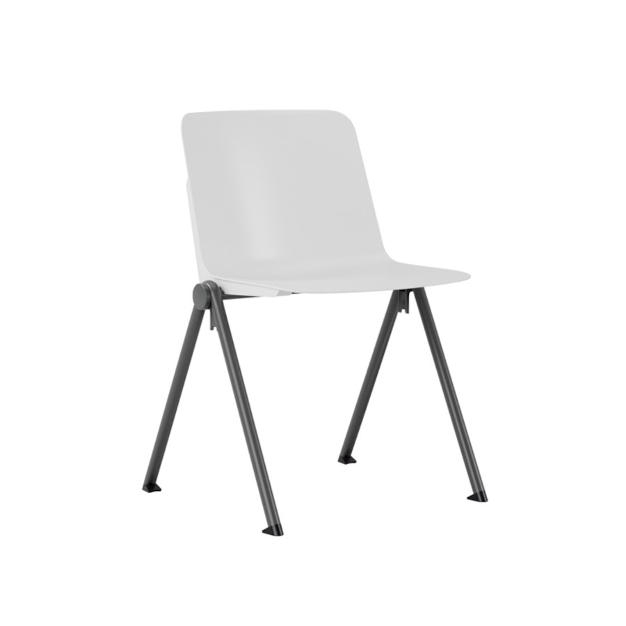 Matilda, vitt skal, mörkgrått stativ, mörkgrå sidoplugg