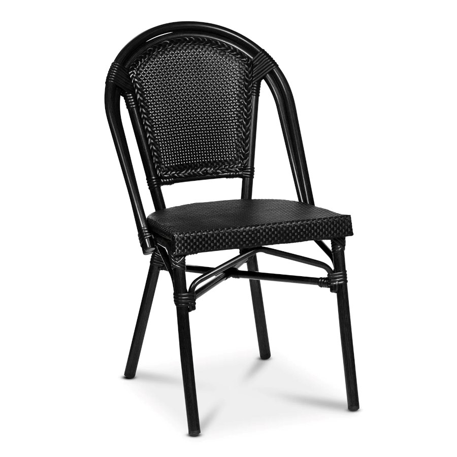 Stol Paris 11, svart textylene