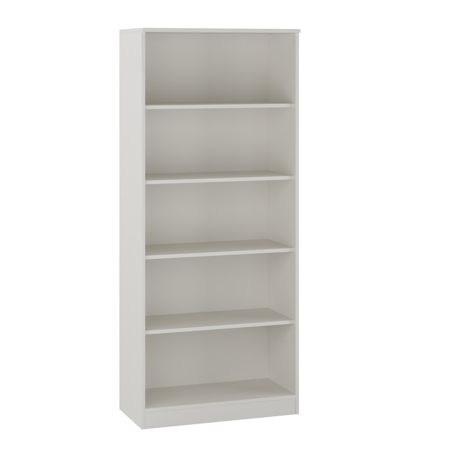 Milano bokhylla, H180xB80 cm, ljusgrå