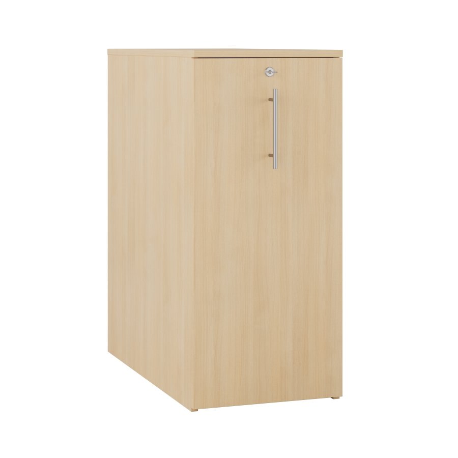 Milano utdragsskåp, H120xB40xD80, ljus ek