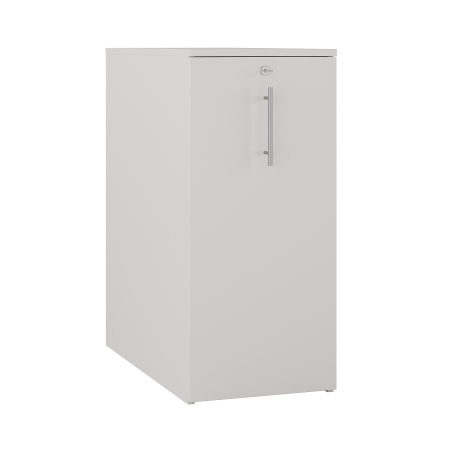 Milano utdragsskåp, H120xB40xD80, ljusgrå