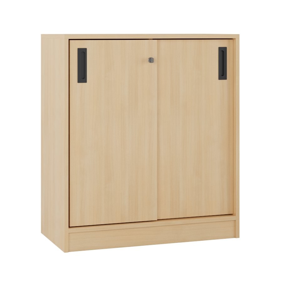 Milano skjutdörrskåp, H90xB80 cm, ljus ek
