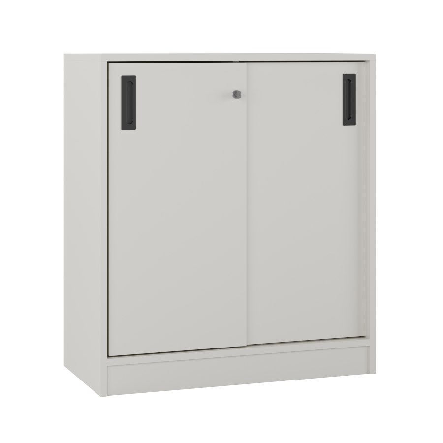 Milano skjutdörrskåp, H90xB80 cm, ljusgrå