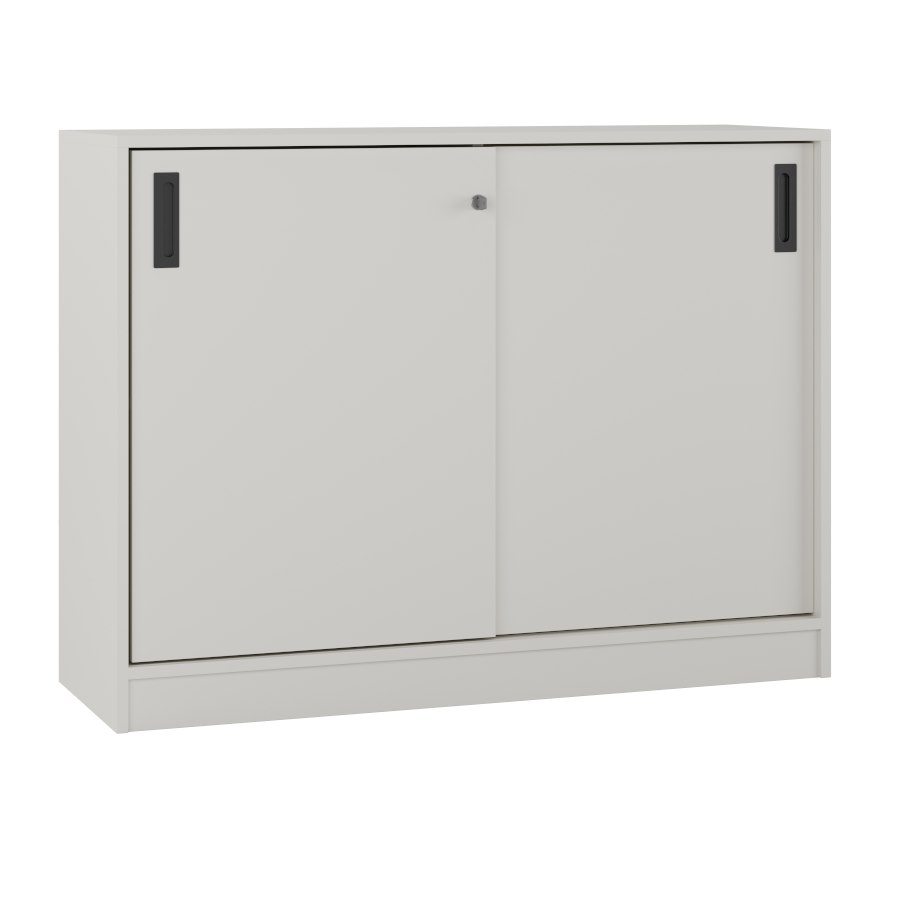 Milano skjutdörrskåp, H90xB120 cm, ljusgrå