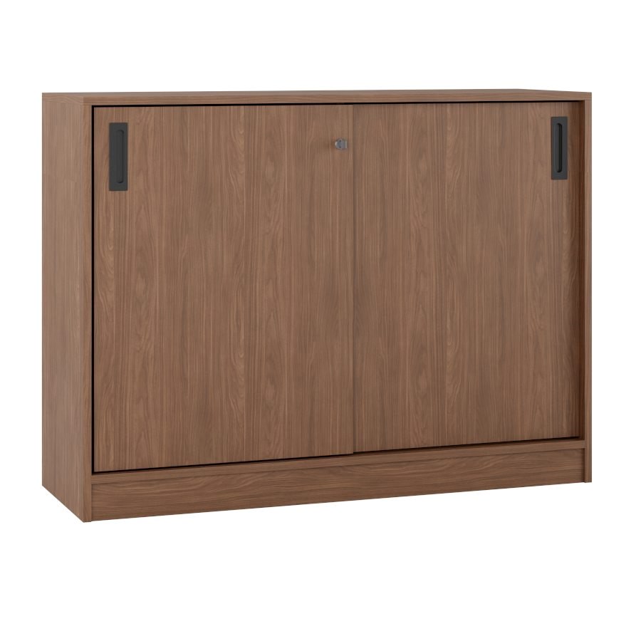 Milano skjutdörrskåp, H90xB120 cm, valnöt