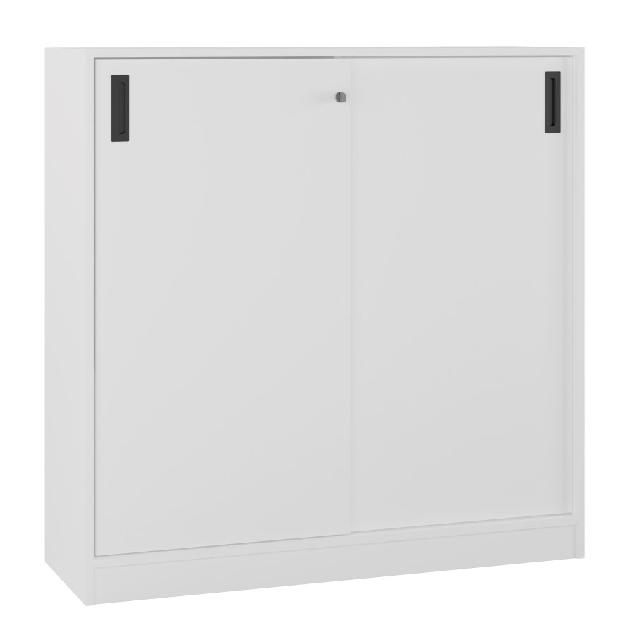Milano skjutdörrskåp, H120xB120 cm, vit