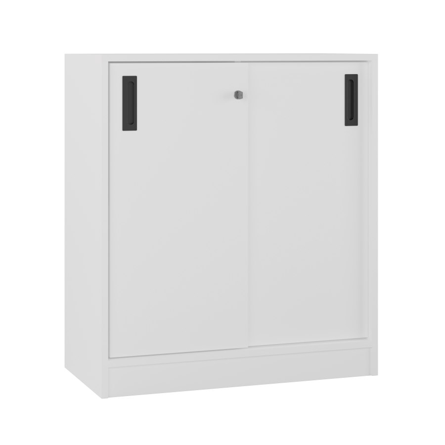 Milano skjutdörrskåp, H90xB80 cm, vit