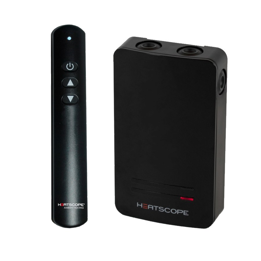 Kontrollbox, svart, inkl. IR fjärrkontroll