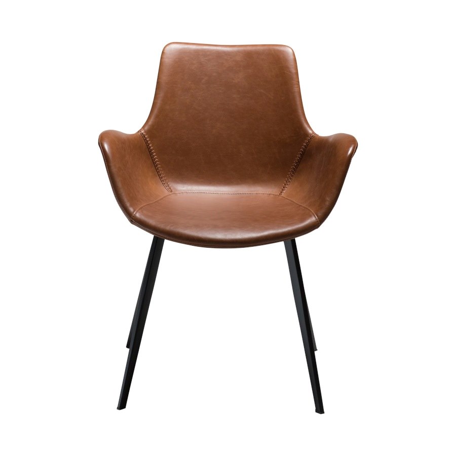 Karmstol Maya, ljusbrunt konstläder