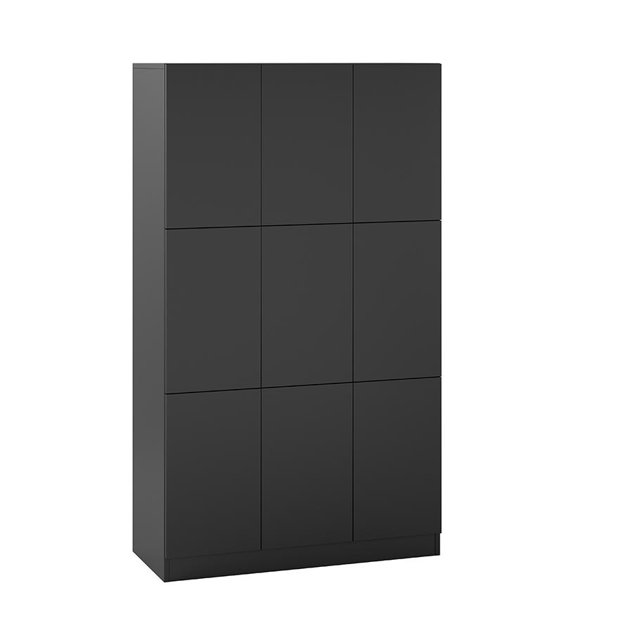 Milano Personalskåp 9-fack, RFID med postfack, svart