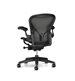 Herman Miller Aeron, synkrongunga, svankstöd (Fixed ZSS), Tilt-limiter, armstöd i vinyl