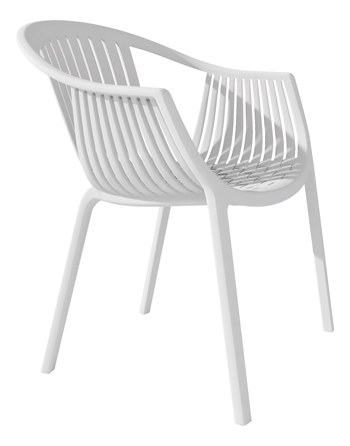 Karmstol Tatami, sh.44 cm, stapelbar, vit