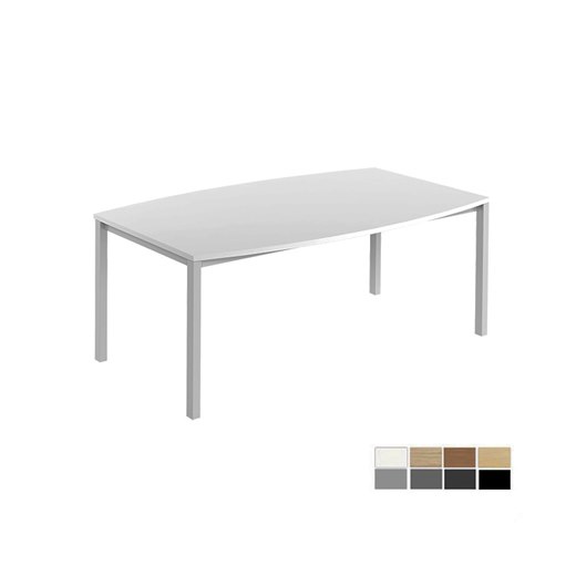 Konferensbord Oval 200x100x74 cm, 3 färger på stativ, 8 färger på bordsskiva