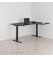 Hev- og senkbart buet skrivebord PREMIUM, 2 størrelser, 60 varianter