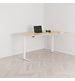 Hev- og senkbart buet skrivebord PREMIUM, 2 størrelser, 60 varianter