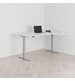 Hev- og senkbart skrivebord PREMIUM, buet skrivebord