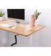 Hev og senkbart skrivebord, sveiv, svart stativ, hvit bordplate, 10 størrelser