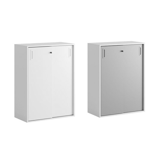 Modify skjutdörrskåp, vit stomme, 80x40x107,5 cm
