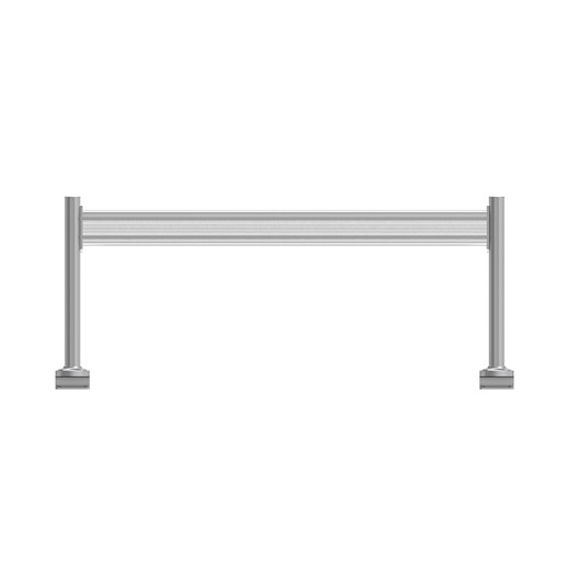 Toolbar, enkel skena inkl. stolpar, för bord